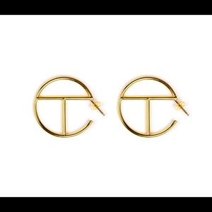 Medium Telfar Logo Hoop Earring - Gold